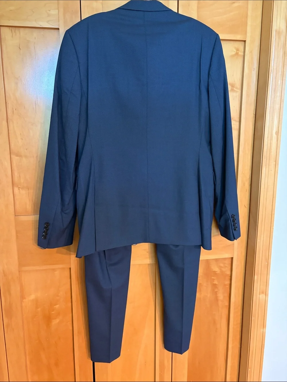 Zara Men's Navy Blue Two-Piece Suit